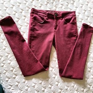 American Eagle Red Jeans 4 LONG